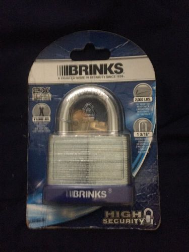 Brinks High Security Steel Boron Shackle Padlock: