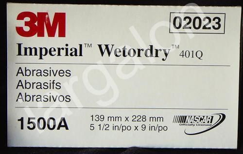 3M Imperial Wetordry 401Q 1500 sandpaper  5-1/2&#034; x 9&#034; 02023 (1 sheet) NEW