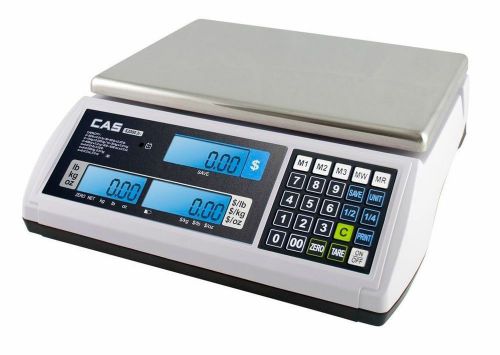 Used 60 LB x 0.02 LB Cas S2000JR NTEP Price Computing Retail Scale, VFD Display