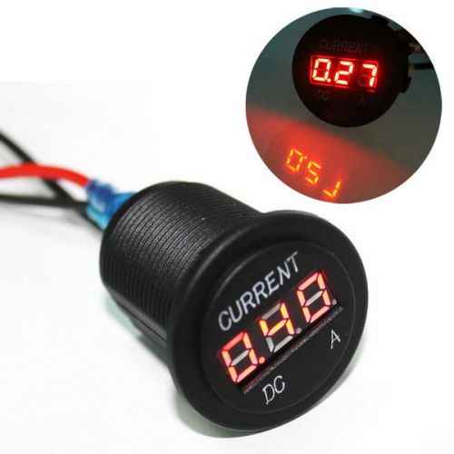 12v/24v car motorcycle digital amperemeter ampere meter amp red led light new for sale