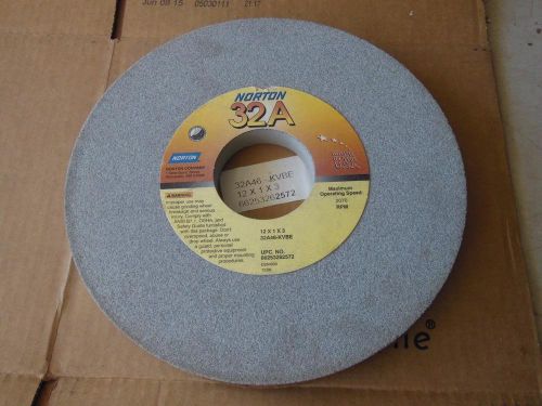 NORTON GRINDING WHEEL 32A46-KVBE 12&#034;x1&#034;x3&#034; INDUSTRIAL ABRASIVE TOOL 12x1x3