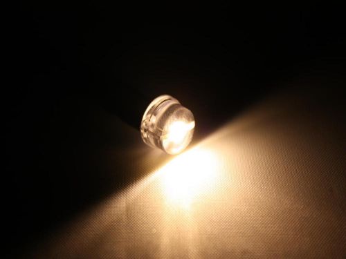 50pcs 8mm Mega Bright Straw Hat Warm White LED Lamp 30,000mcd **USA BASED**