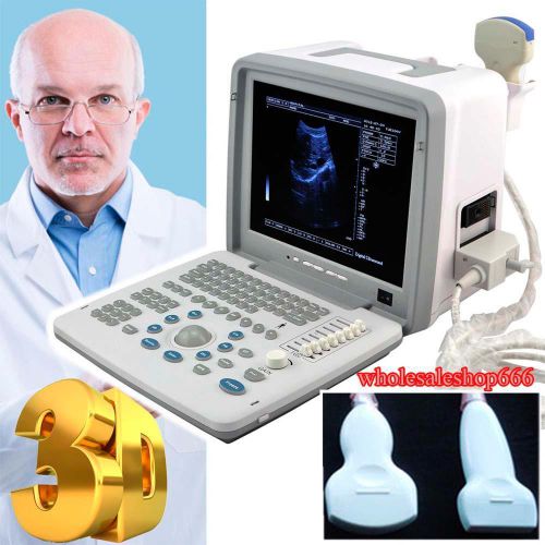 12Inch Full Digital Portable Ultrasound Scanner + Convex Probe + Linear Probe 3D