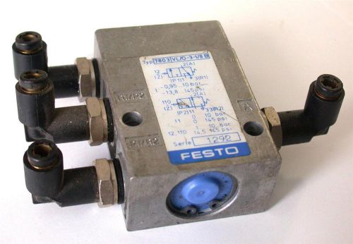 FESTO 1/8&#034; NPT SOLENOID VALVE TYPE 7803 MODEL VLO-3-1/8B (4 AVAILABLE)