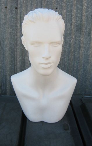 Less than perfect mn-513 (#c) male white abstract mannequin head form display for sale