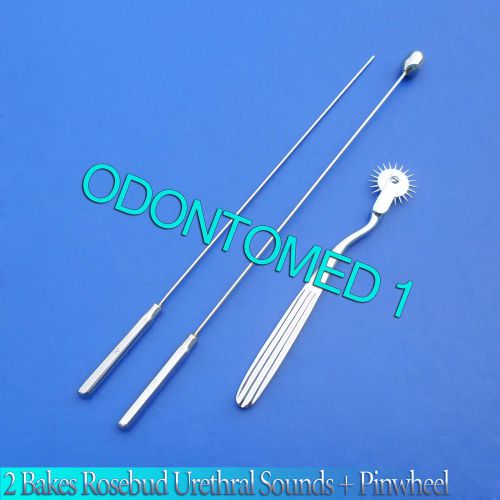 2 Pcs Bakes Rosebud Urethral Sounds 2mm+13mm,Pinwheel