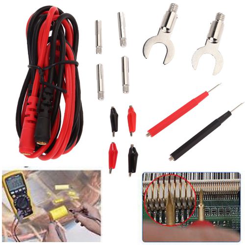 16pcs/Set Multifunction Digital Multimeter Probe Test Lead Cable Alligator Clip