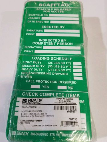 BRADY SCAF-STSI593 Scafftag(r) scaffold tag Inspection Insr, Vinyl, PK100