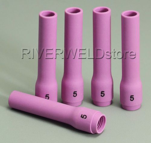 796F76 5L# Long Alumina cups Nozzles Fit DB WP SR 9- 20 25 TIG welding Torch 5PK