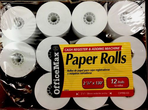 NIP Office Max Cash Register/ Adding Machine Paper Rolls 11 Pack 2 1/4&#034; x 130&#034;