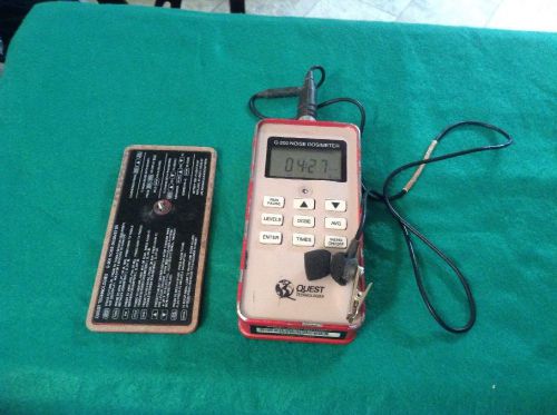 Qust-200 / Q-300 Noise Dosimeter calibration good till Dec. 2016