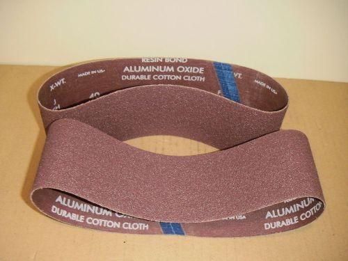 Norton 78072721765 Metalite R228 Belt 3&#034; x 24&#034; 40 Grit Sanding 2 Belts