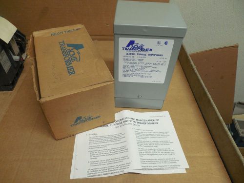 NEW ACME 1 PHASE TRANSFORMER T-1-81052 PRI:120X240V SEC:12X24V .75KVA .75 KVA