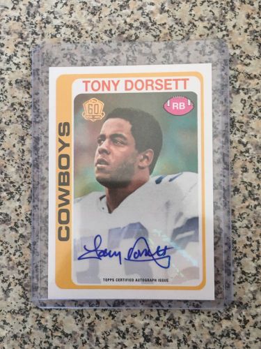 TONY DORSETT 2015 Topps 60th Anniversary Autograph Rookie AUTO RC - MINT