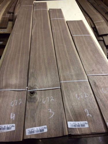 Wood Walnut veneer  4 bundle  total 96 pcs RAW VENEER N672.  quartes cut.