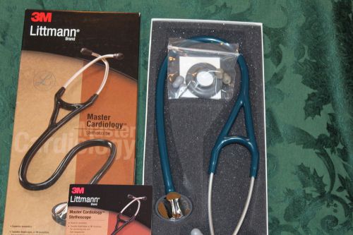 3m littmann master cardiology  stethoscope caribbean blue tube 27&#034; 2178 new for sale