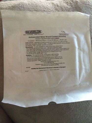 SILVERLON 10&#034;x12&#034; Antimicrobial Silver Wound Contact Dressing Non-Adhesive