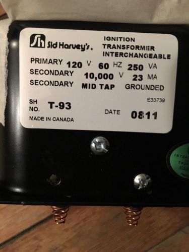 Sid Harvey&#039;s Ignition Transformer T-93