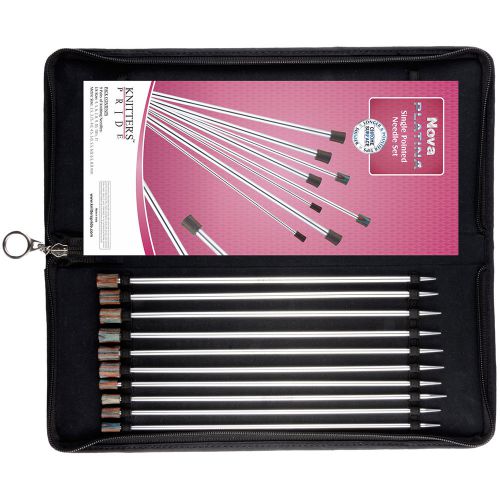 &#034;nova platina straight needles set 10&#034;&#034;-&#034; for sale