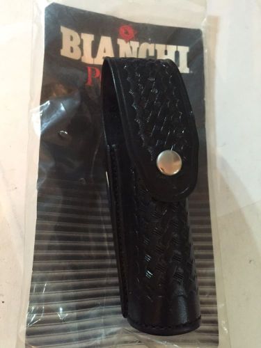Bianchi basketweave  oc mace spray pouch black chrome snap  belt loop 36a for sale