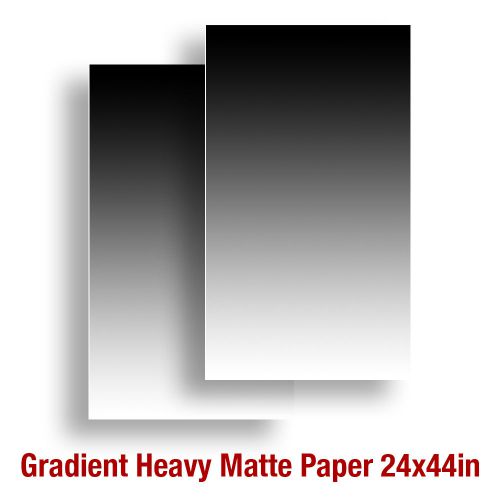 2 sheets Gradient Matte Black 24x44in Background Backdrop Heavy 10.3mil Paper