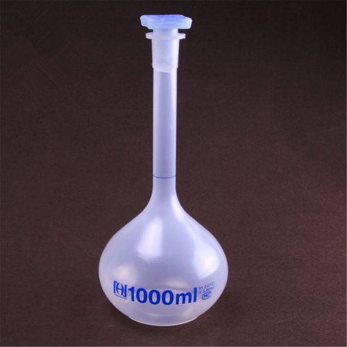 1000ml,polypropylene plastic volumetric flask with stopper,1l,chemistry labware for sale