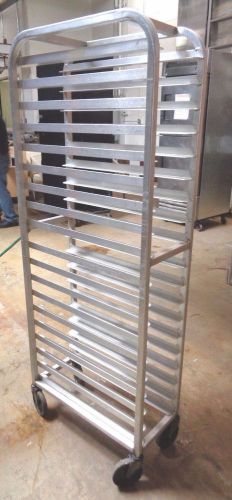 Commercial kitchen stainless bun pan bakery rolling rack for 1/4 sheet trays for sale