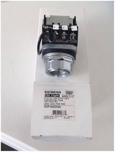 Siemens 52PA6GNA Push To Test Pilot Light, Transformer Type, 120V AC,Less Lens.