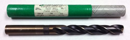 27/32&#034; COBALT TAPER LENGTH DRILL, 6-1/8&#034; LOF, 10&#034; OAL, PTD 51354 M51CO