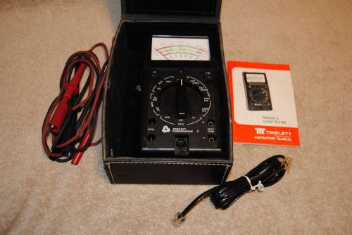 Triplett Corporation Model 2 Loop Tester with Case Test Leads and Instructions
