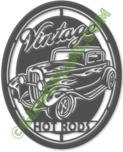 DXF Files VINTAGE HOT ROD SIGN CNC Plasma Laser Art dxf Images