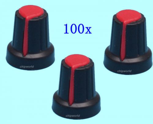 100pcs 6x15x17mm Potentiometer Knob Inner 6mm External 15mm High 17mm