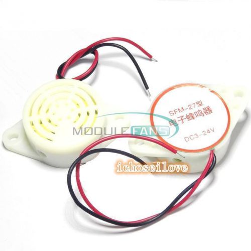 DC 3-24V SFM-27 90DB Intermittent Beep Alarm Electronic Buzzer Sounder