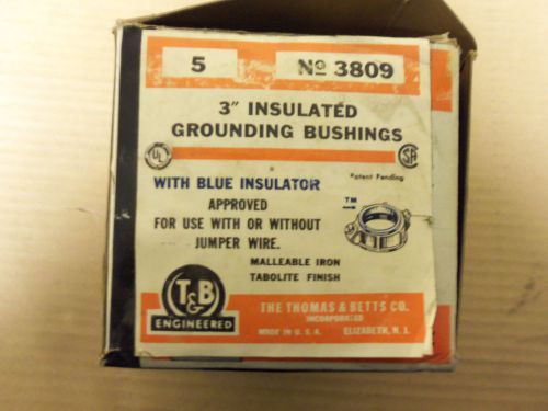 NEW T&amp;B ENGINEERED 3&#034; INSULATED GROUNDING BUSHINGS 3809