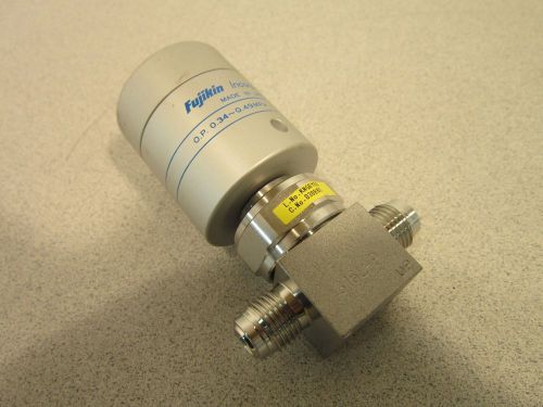 Fujikin 316L-P Pneumatic Solenoid Valve Type NO, O.P. 0.34~0.49 MPa Male Connect