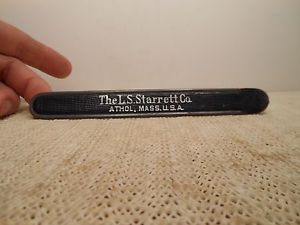Vintage L S STARRETT  6&#034; Steel Rule / Ruler Protective Sleeve - Inspection Tool