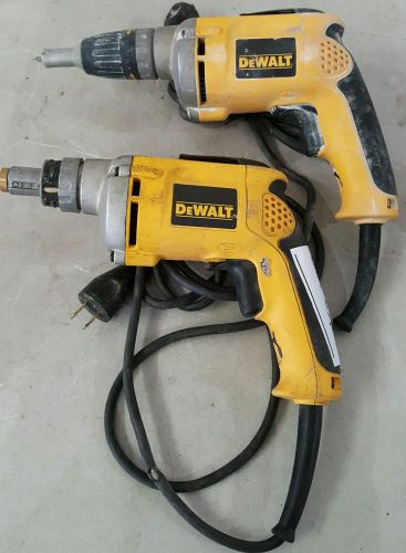 Lot of 2 DeWalt DW272 VSR Drywall Screwguns/Screwdriver (PARTS OR REPAIR) 2215 E