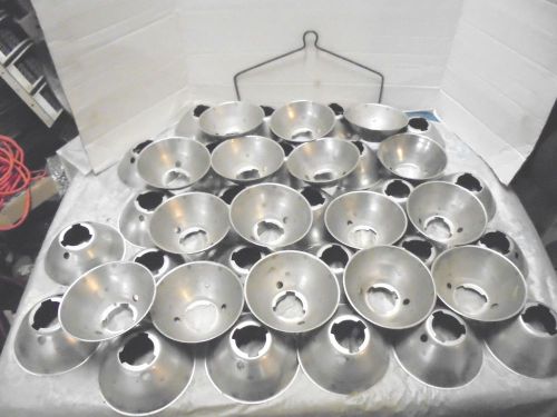 Lot of 41 stainless steel cream separator filter funnels with wire hanger milk for sale