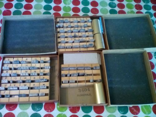 3 BOXES DURA CAST TYPE * NUMERALS * CAPS * L.C.*  FRANKLIN MFG CORP