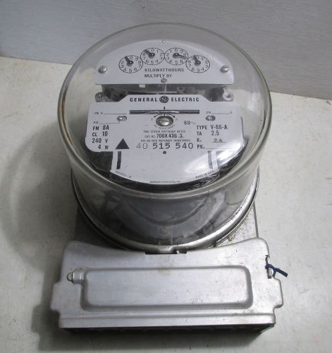 General electric 2 station watthour meter - cat #700x 436 1 - type v-66-a for sale