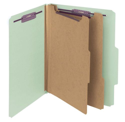 Smead pressboard classification file folder with safeshield fasteners 2 divid... for sale