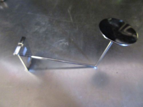 R151 LOT OF 24 SINGLE GRID HAT HOOKS CHROME HAT RACK RETAIL STORE NEW!!!