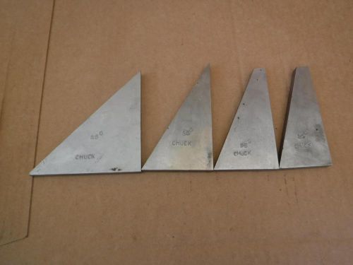 LOT OF 4 - METAL ANGLE BLOCKS PROFESSIONAL MACHINIST - HEAVY DUTY CHUCK