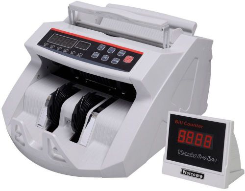 New Money Bill Counter Counting Machine Counterfeit Detector UV MG Cash Bank
