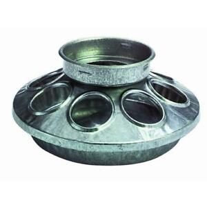 Galvanized Poultry Mason Feeder 1 Quart 6&#034; Diameter