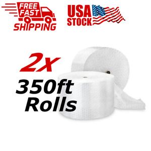 2x 350ft Bubble Wrap Rolls (Small) 3/16&#034;  Bubbles! 12&#034; Wide Wrap Packaging Rolls