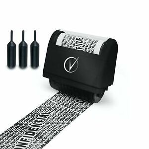 Security Stamp Identity Protection Roller Stamper for ID Privacy, Including 3...