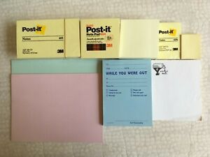Assortment of Self-adhesive Yellow Post It Notes plus Paper Pads -  New &amp; Opened