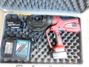 BURNDY PAT750-LI INSULATED RUBBER HEAD BATTERY POWERED CRIMPER CRIMPING TOOL