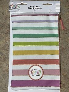 ***NEW HAPPY PLANNER PASTEL STRIPE PLANNER ACCESSORY POUCH PEN CASE***